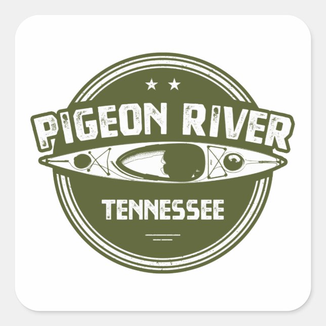 Pigeon River, Tennessee Square Sticker (Front)