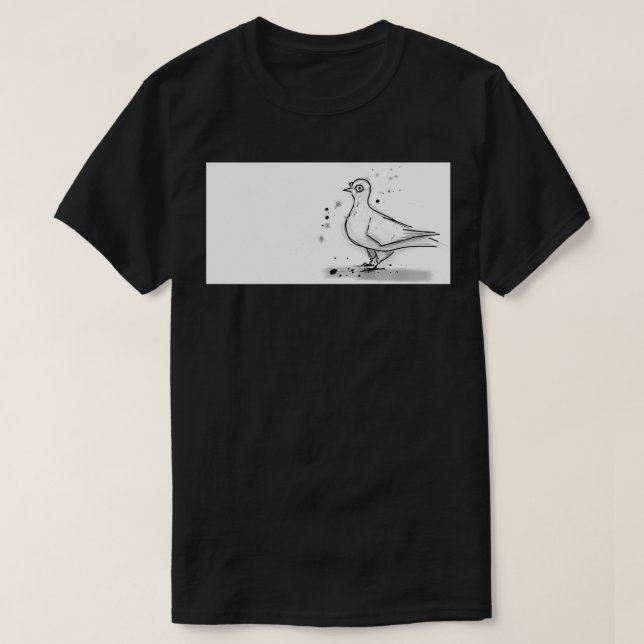 Pigeon rough T-Shirt (Design Front)