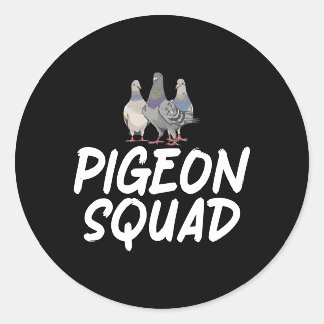 Pigeon Squad Pigeon Breeder Classic Round Sticker (Front)
