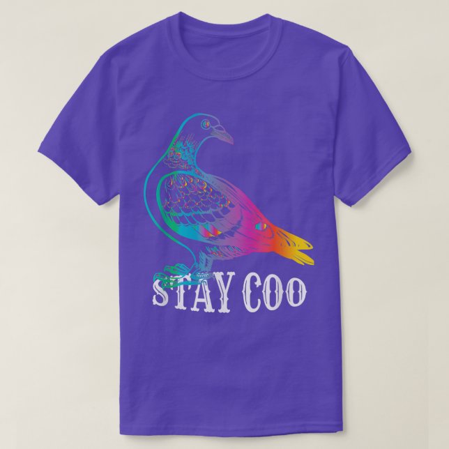Pigeon Stay Coo Funny Love Pigeons Birds Lover Gif T-Shirt (Design Front)
