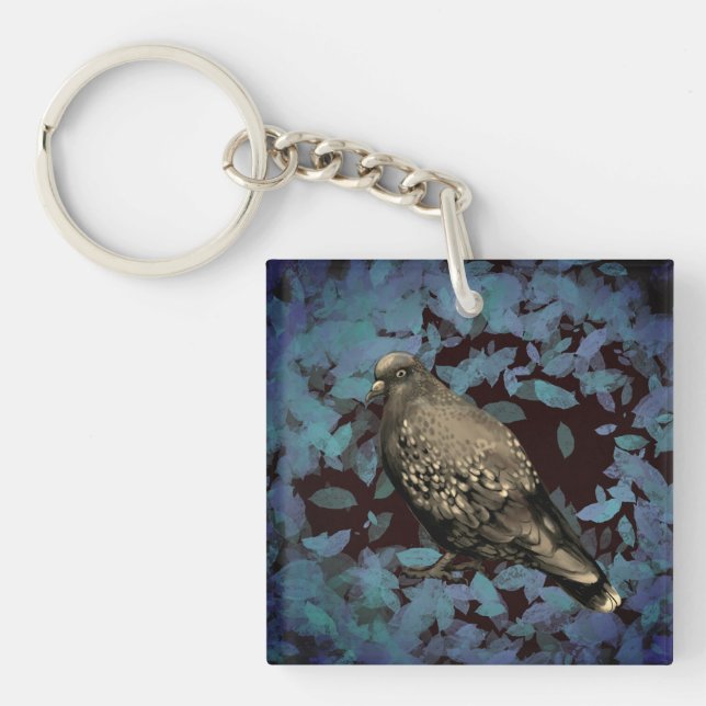 Pigeon, Super Coo!  Key Ring (Front)