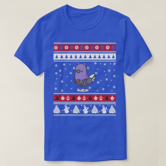 Pigeon Ugly Christmas T-Shirt (Design Front)