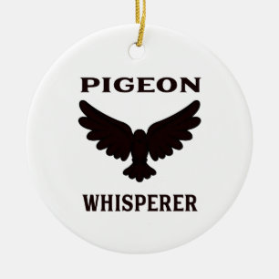 Pigeon Whisperer Ceramic Tree Decoration