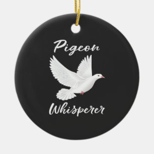 Pigeon Whisperer Ceramic Tree Decoration