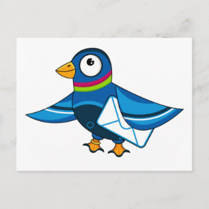 Pigeon with Mail Envelope POstcard