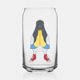 Pigeon with Shoes Can Glass