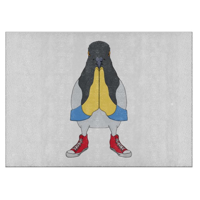Pigeon with Shoes Cutting Board (Front)