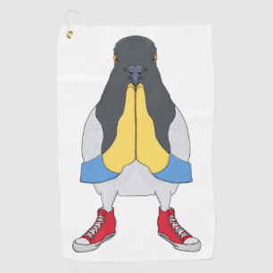 Pigeon with Shoes Golf Towel