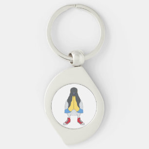 Pigeon with Shoes Key Ring