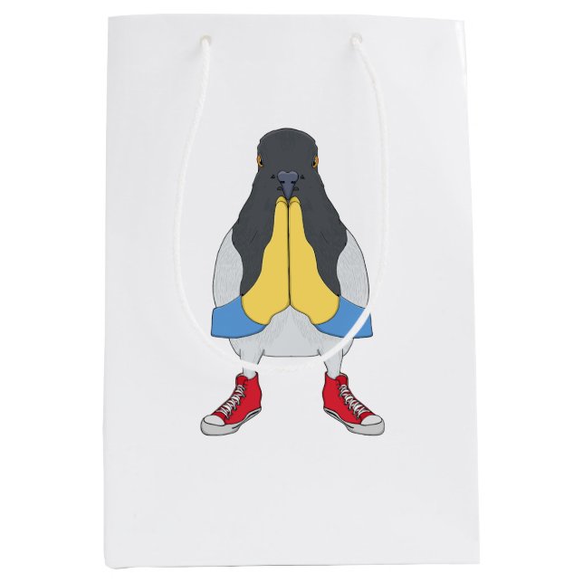 Pigeon with Shoes Medium Gift Bag (Front)