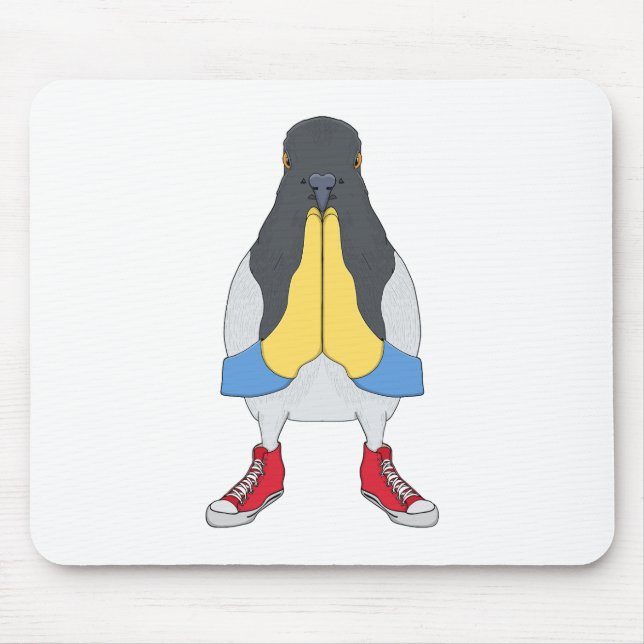 Pigeon with Shoes Mouse Mat (Front)