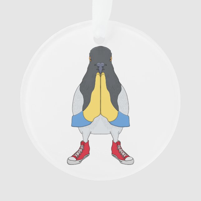 Pigeon with Shoes Ornament (Front)