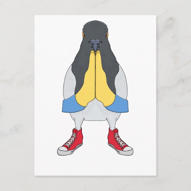 Pigeon with Shoes Postcard (Front)