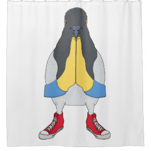 Pigeon with Shoes Shower Curtain