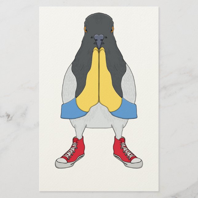 Pigeon with Shoes Stationery (Front)