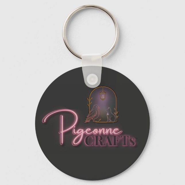 Pigeonne Crafts Logo v2 – Keychain (Front)