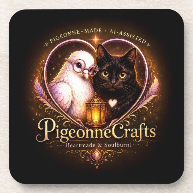 PigeonneCrafts Heartmade  Coaster (Front)