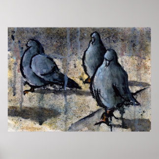 Pigeons #4 poster
