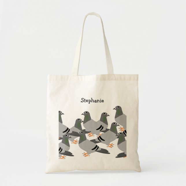 Pigeons Design Tote Bag (Front)