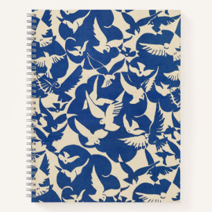 Pigeons in white and blue Rijksmuseum Amsterdam Notebook