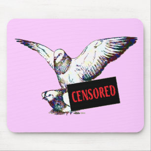 Pigeons Mating:  Censored! Mouse Mat