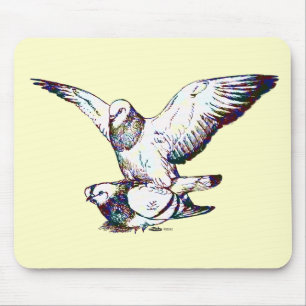 Pigeons Mating Mouse Mat