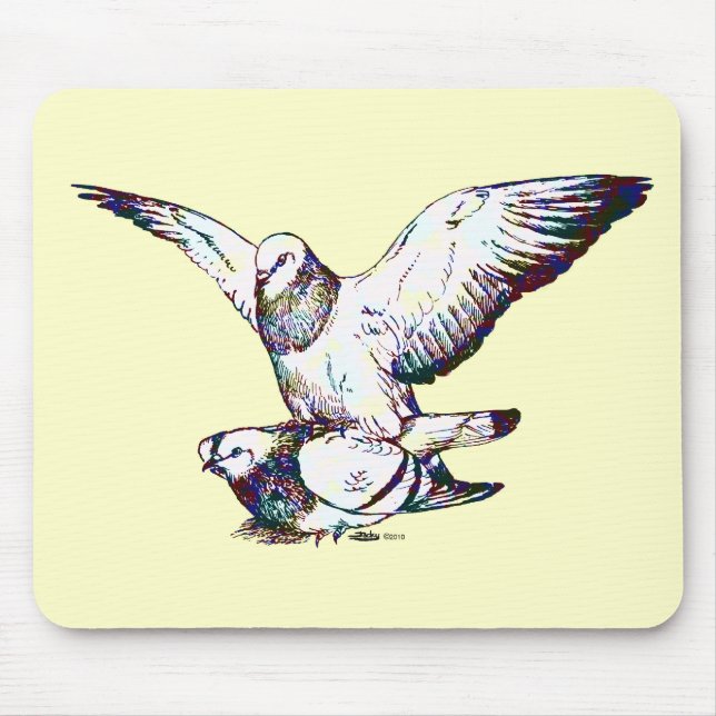 Pigeons Mating Mouse Mat (Front)