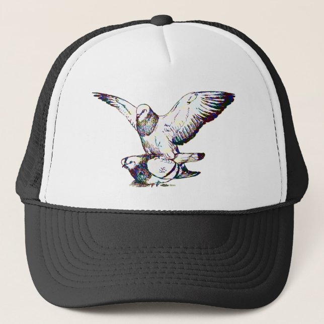 Pigeons Mating Trucker Hat (Front)