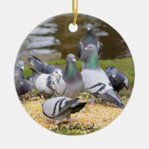 pigeons, No third Ceramic Tree Decoration