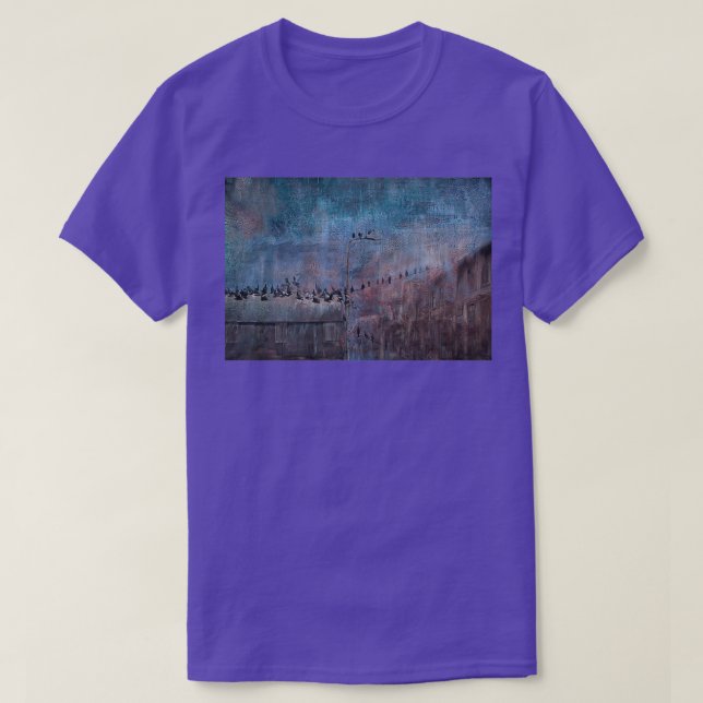 pigeons on a wire T-Shirt (Design Front)