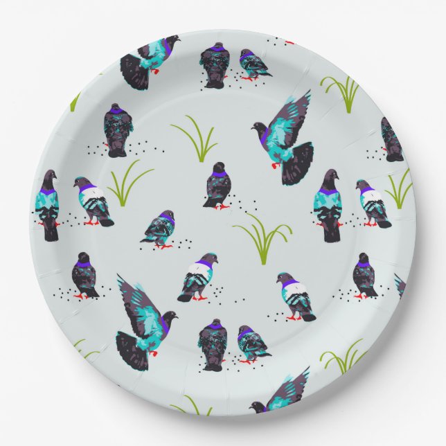 Pigeons Paper Plate (Front)