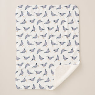 Pigeons Sherpa Blanket