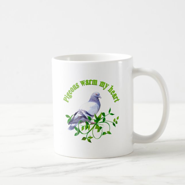 Pigeons warm my Heart Coffee Mug (Right)