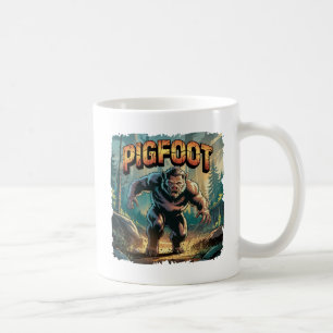 Pigfoot Illustration – Pig Bigfoot Funny Scary Coffee Mug