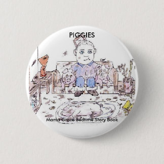 PIGGIES, Mama Groce Bedtime Story Book 6 Cm Round Badge