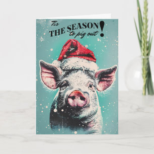Pigging Our for the Holidays Card