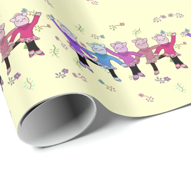Piggly Wiggle Chorus Line Wrapping Paper (Roll Corner)