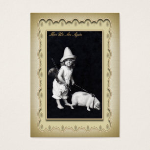 Piggy and I Mini Postcard Profile Card