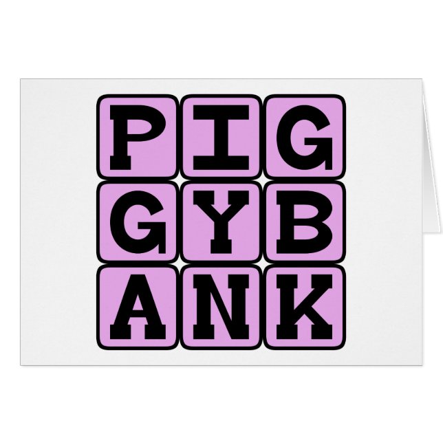 Piggy Bank, Coin Holder (Front Horizontal)