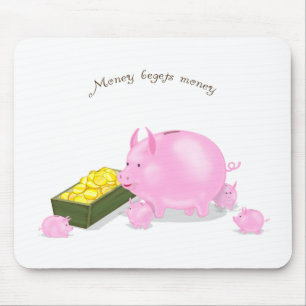 Piggy Bank Family Mouse Mat