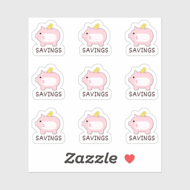 Piggy Bank Money Saving Tracker Mini Bujo Planner  (Sheet)