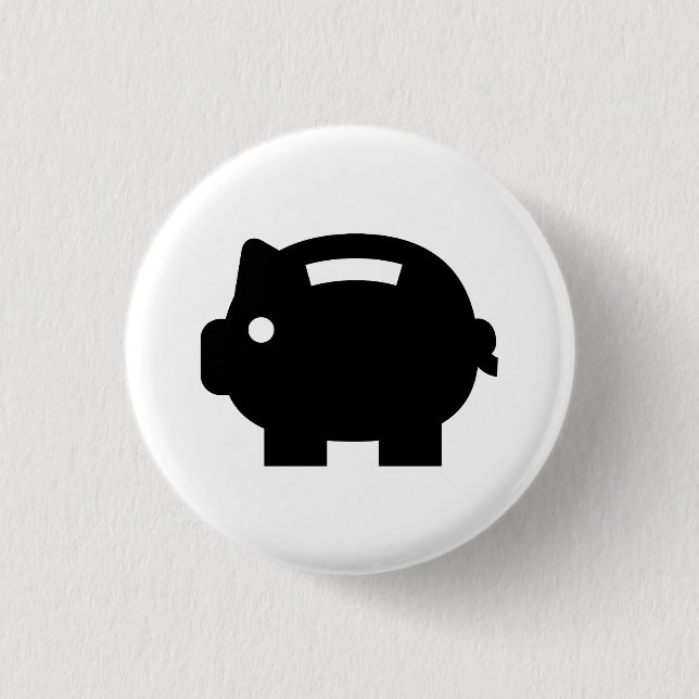 'Piggy Bank' Pictogram Button (Front)