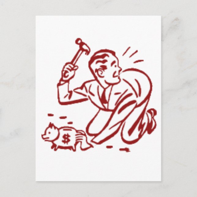 piggy bank postcard (Front)