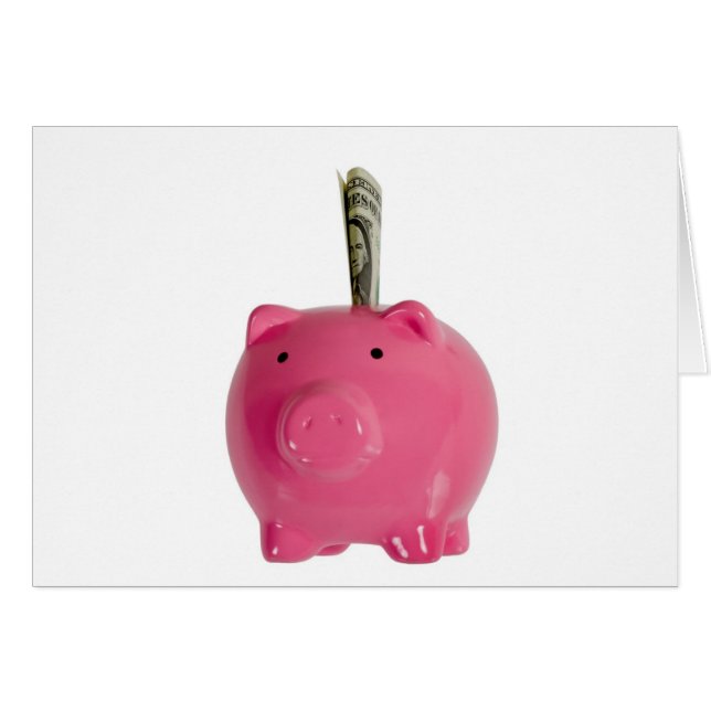 Piggy bank with money (Front Horizontal)