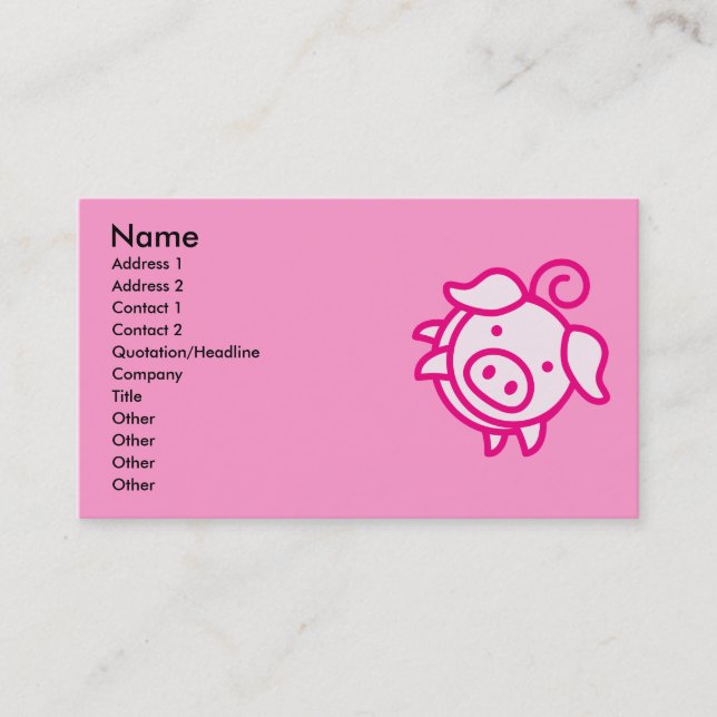 Piggy Business Card (Front)