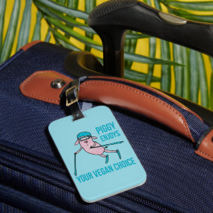 Piggy Enjoys Your Vegan Choice - Luggage Tag