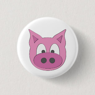 Piggy Face 3 Cm Round Badge
