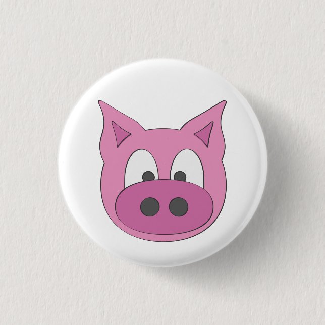 Piggy Face 3 Cm Round Badge (Front)