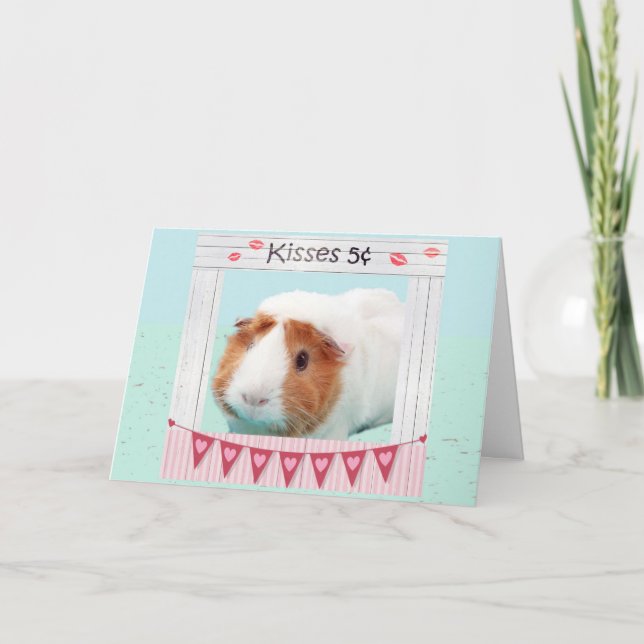 Piggy Hugs and Kisses Holiday Card (Front)