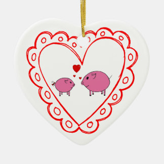PiGgy in Love! Ceramic Tree Decoration